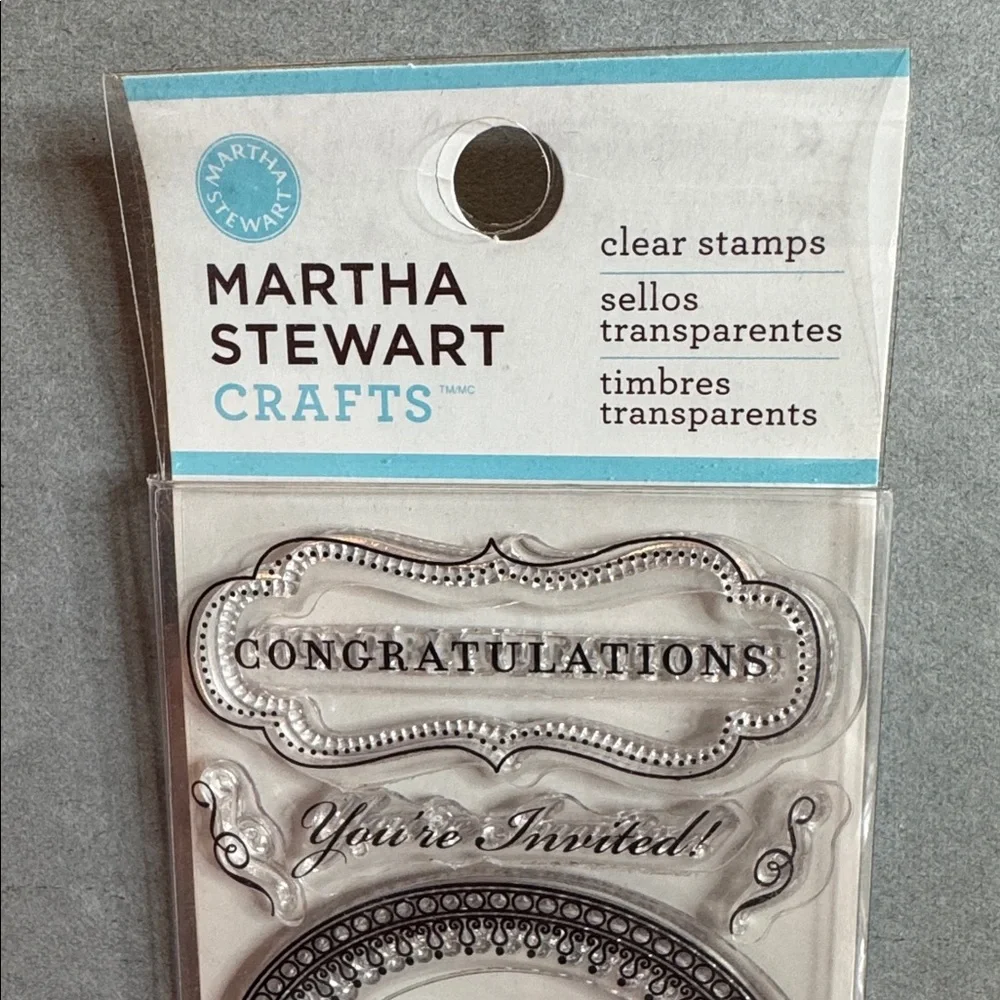 Martha Stewart Crafts Clear Stamps Phrases & Greetings by EK Success - 19 Pcs